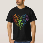 Pi Day Rainbow Heart Math LGBT Gay Lesbian Pride G Tシャツ (正面)
