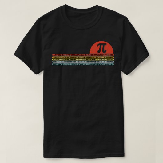 Pi Day Retro Vintage Pi 3 Tシャツ (デザイン正面)