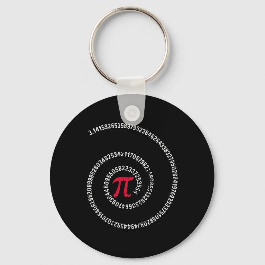 Pi Day Spiral 3.14 3月14日Math先生ヴィンテージ キーホルダー (正面)