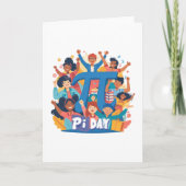 Pi Day Squad Celebration Design カード (正面)