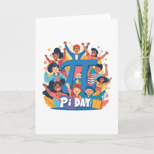 Pi Day Squad Celebration Design カード (正面)