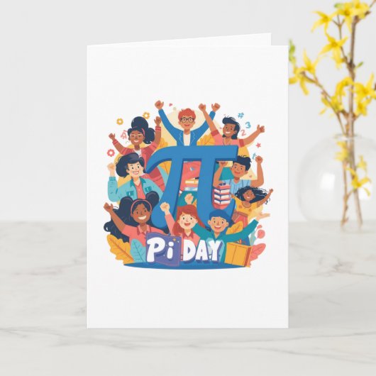 Pi Day Squad Celebration Design カード (黄色い花)
