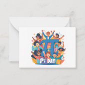 Pi Day Squad Celebration Design ノートカード (正面)