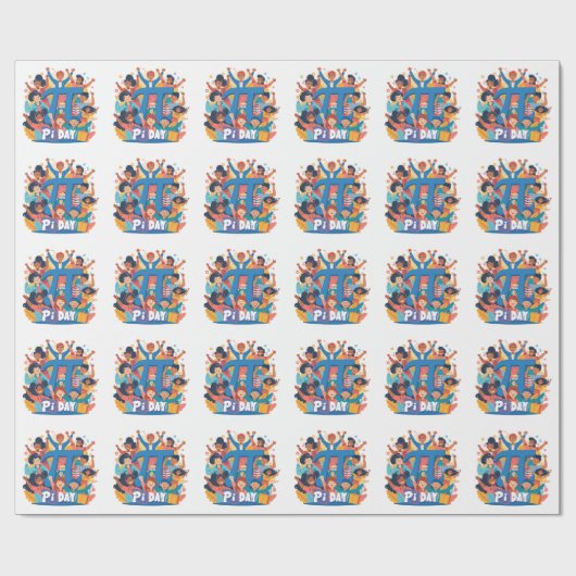 Pi Day Squad Celebration Design ラッピングペーパー (フラット)