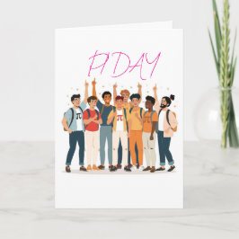 Pi Day Squad – Math Lovers Illustration カード