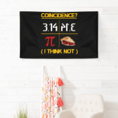 Pi Equals Pie Coincidence Math Pun Pi Day 横断幕 (インサイチュ)