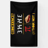 Pi Equals Pie Coincidence Math Pun Pi Day 横断幕 (縦)