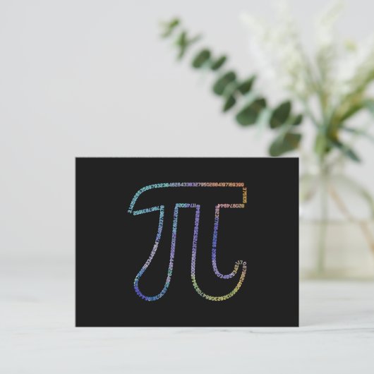 Pi Irrational Number Math Physics 3.14 ポストカード (スタンド正面)