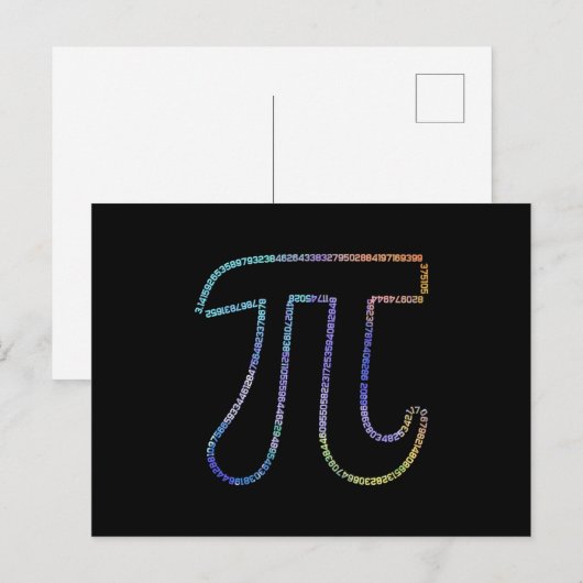 Pi Irrational Number Math Physics 3.14 ポストカード (正面/裏面)