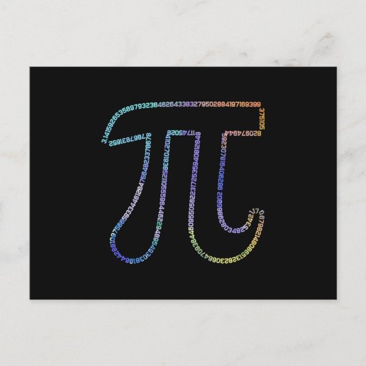 Pi Irrational Number Math Physics 3.14 ポストカード (正面)