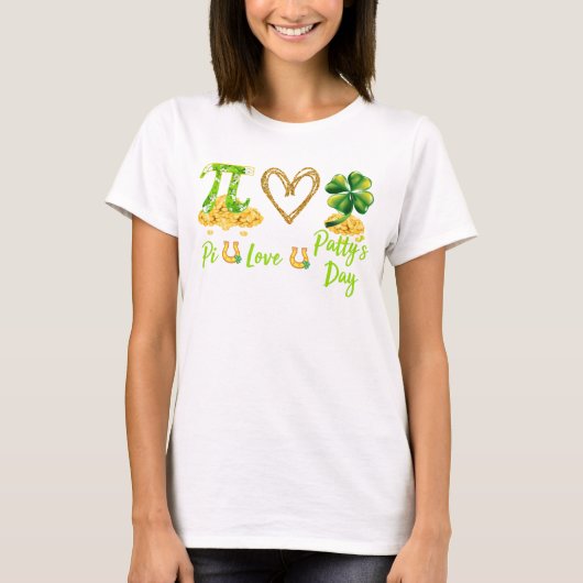 Pi Love Patty's Day Shirt,数学先生St Patrick Tシャツ (正面)