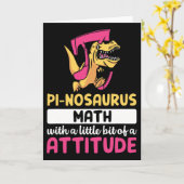 Pi Math Mathematics Dinosaur Dino Pi Day  カード (黄色い花)
