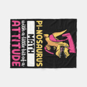 Pi Math Mathematics Dinosaur Dino Pi Day  フリースブランケット (正面(横))