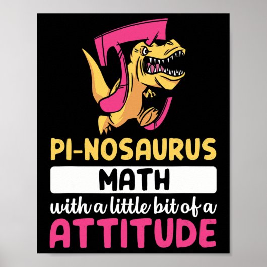 Pi Math Mathematics Dinosaur Dino Pi Day  ポスター (正面)