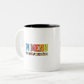 Pi Menu Coffee Mug – Funny Math Pi Lover Gift ツートーンマグカップ (正面左)