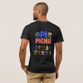 Pi Menu T-Shirt – Funny Math & Pizza Tee for Pi Da Tシャツ (裏面フル)