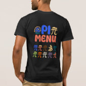 Pi Menu T-Shirt – Funny Math & Pizza Tee for Pi Da Tシャツ (裏面)