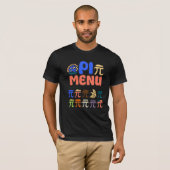 Pi Menu T-Shirt – Funny Math & Pizza Tee for Pi Da Tシャツ (正面フル)