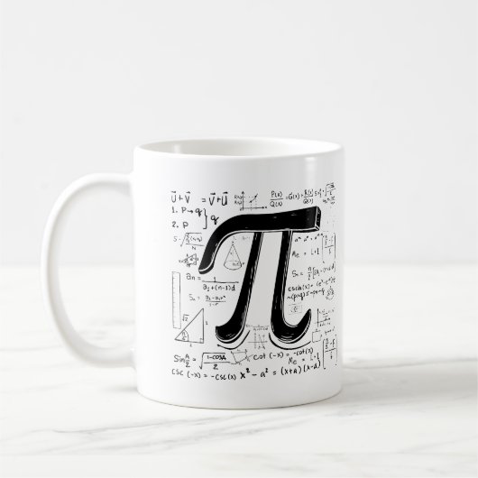 Pi Mug - The Perfect Math Lover's コーヒーマグカップ (左)