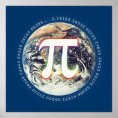 Pi Number on Earth | Math ポスター (正面)