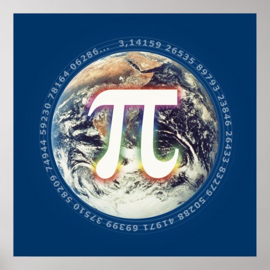 Pi Number on Earth | Math ポスター (正面)