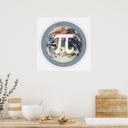 Pi Number on Earth - Math poster ポスター (キッチン)