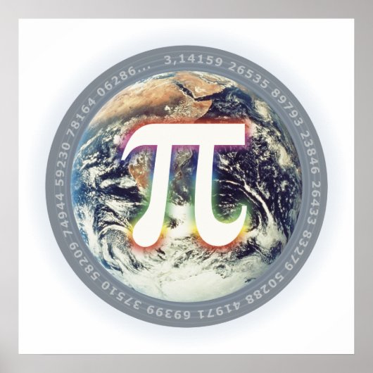 Pi Number on Earth - Math poster ポスター (正面)