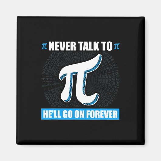 Pi PiのHappy Pi日の数学と決して話さない マグネット (正面)
