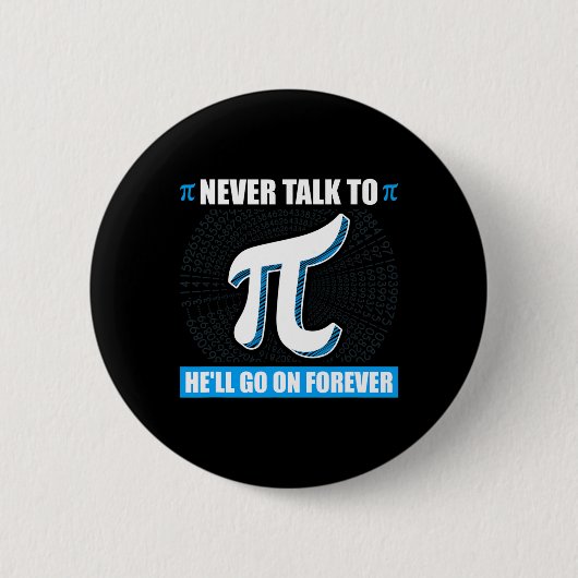 Pi PiのHappy Pi日の数学と決して話さない 缶バッジ (正面)