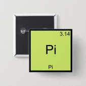 Pi - Pi Math おもしろい Element Chemistry Tシャツ 缶バッジ (正面&裏面)