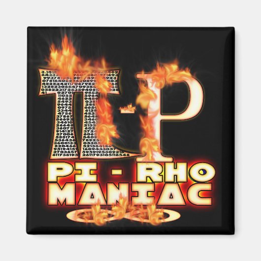 Pi - Rho MANIAC – ギリシャ文字(PYRO) マグネット (正面)