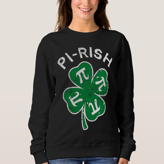 Pi rish Lucky C St Patrick's Day Distress スウェットシャツ (正面)