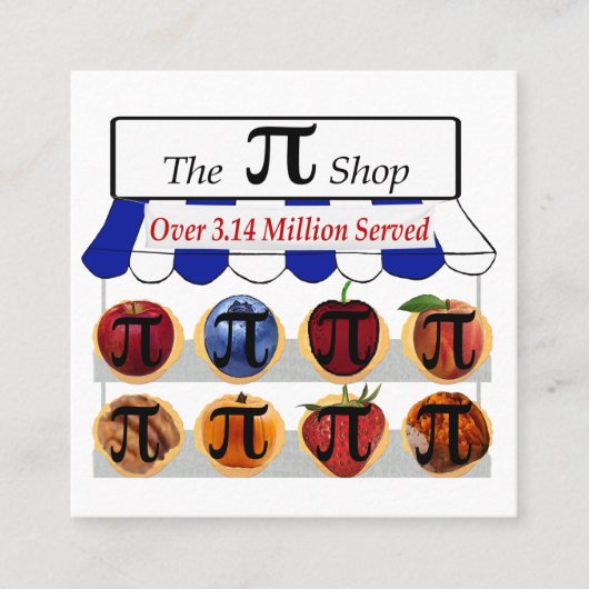 Pi Shop スクエア名刺 (正面)