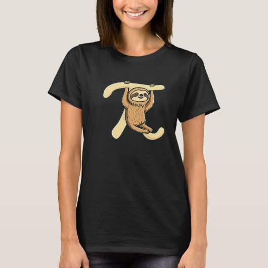 Pi Sloth Symbol Pi Day Tシャツ (正面)