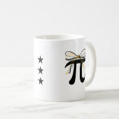 Pi Symbol Mug - Minimalist Math Pi Day Coffee Cup コーヒーマグカップ (正面右)
