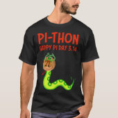 PI THON Pi Day Python Pie Math Snake Wild Animal N Tシャツ (正面)