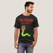 PI THON Pi Day Python Pie Math Snake Wild Animal N Tシャツ (正面フル)