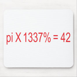 pi X 1337% = 42 マウスパッド