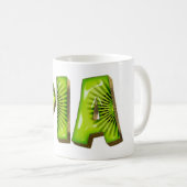 Pia Name Kiwi Style Tasse Teetasse Kaffeetasse コーヒーマグカップ (正面右)