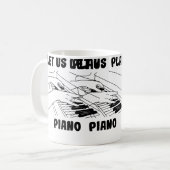 Pianist Design Grand Piano コーヒーマグカップ (正面左)