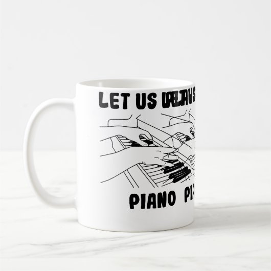Pianist Design Grand Piano コーヒーマグカップ (左)