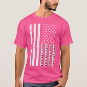 Pianist Keyboard Classical Music Us Flag Piano Pla Tシャツ (正面)