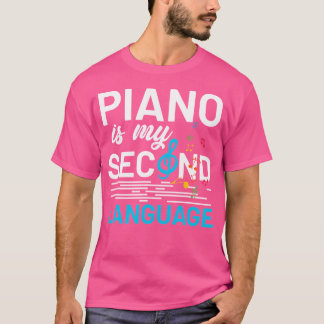 Pianist Musician Music Notes Treble Clef Piano Tシャツ
