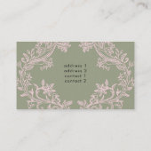 pianist pink and sage green design 名刺 (裏面)