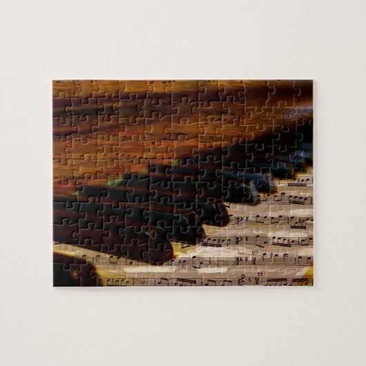 piano-317026ピアノ音符シート音楽ソングライター ジグソーパズル (横)