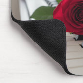 Piano and a rose -Musicians eligant mouse pad マウスパッド (コーナー)