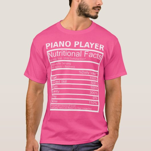 Piano Apparel Piano Lover Gift Piano Player Tシャツ (正面)
