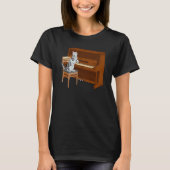 Piano Cat Piano Keyboard Meowsicians Tシャツ (正面)