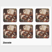 PIANO CATS - おもしろいヴィンテージ猫シール スクエアシール (シート)