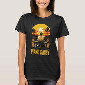 Piano Dad Piano Man Pianist Keyboard Musician Fath Tシャツ (正面)